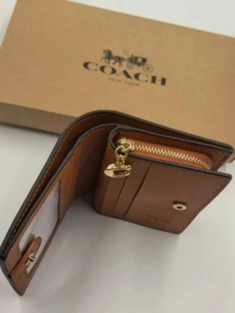 Coach X Peanuts Snap Wallet In Signature Canvas With Snoopy Print CBN32